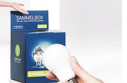 Lampe vor Sammelbox